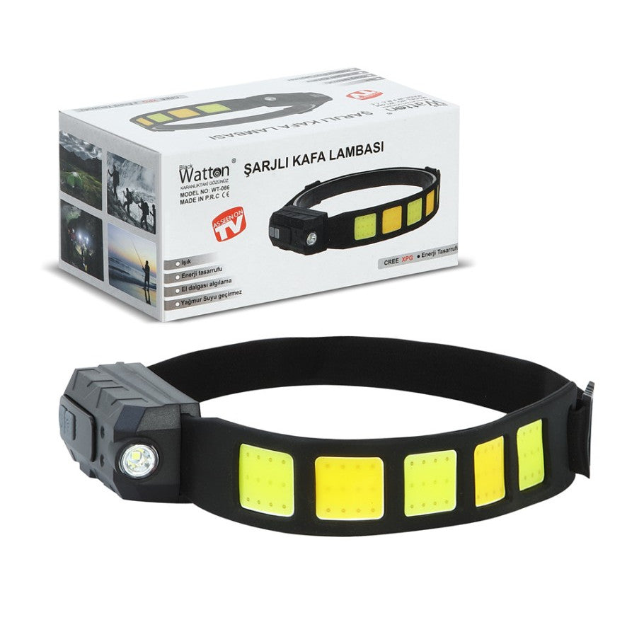 WT-066 Cob XPG LED Sensörlü Kafa Feneri
