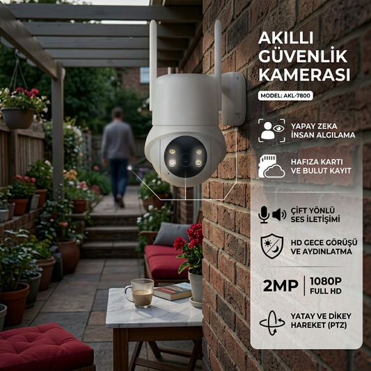 BLM-78 2MP Akıllı IP Kamera | İnsan Takipli, Gece Görüşlü, WiFi Güvenlik Kamerası