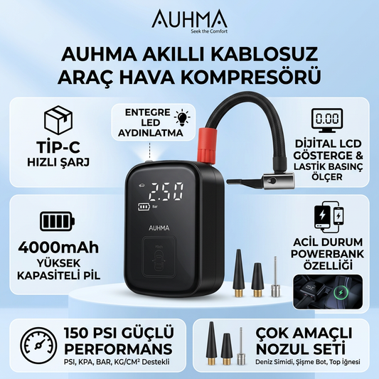 A5566 Akıllı Kablosuz Araç Hava Kompresörü