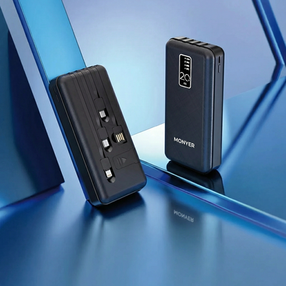 20.000 mAh 4 Kablolu Dijital Göstergeli Taşınabilir Powerbank