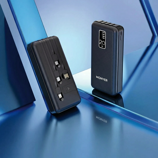 20.000 mAh 4 Kablolu Dijital Göstergeli Taşınabilir Powerbank