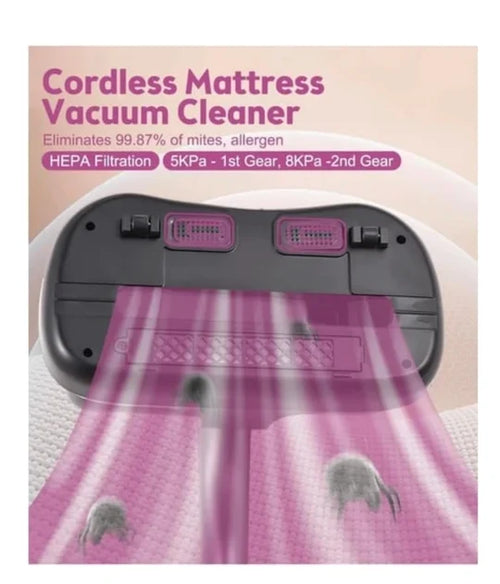 Kablosuz Yatak Akar Süpürgesi | 12 v | Uv Sterilizasyonlu Mite Remover | 8000 PA Emiş Gücü