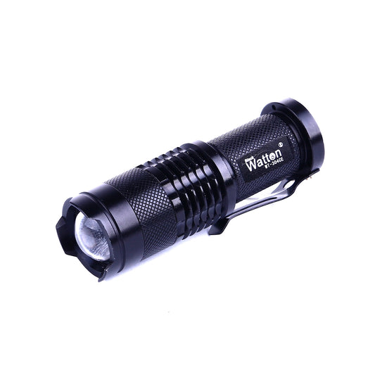 WT-304 Mini Şarjlı El Feneri Zoom Özellikli Alüminyum Taktik Fener