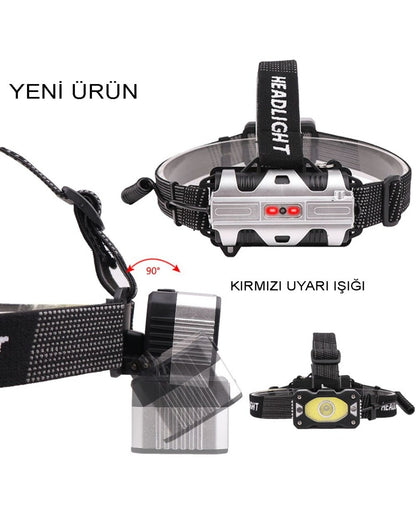 Wt-248 4 Modlu Sensörlü Güçlü Kafa Feneri
